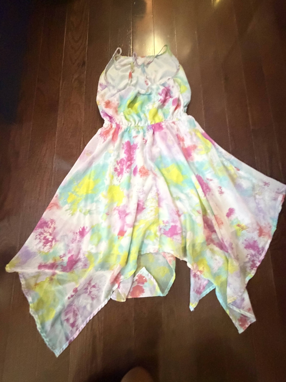 Pastel Tie-Dye Handkerchief Sundress